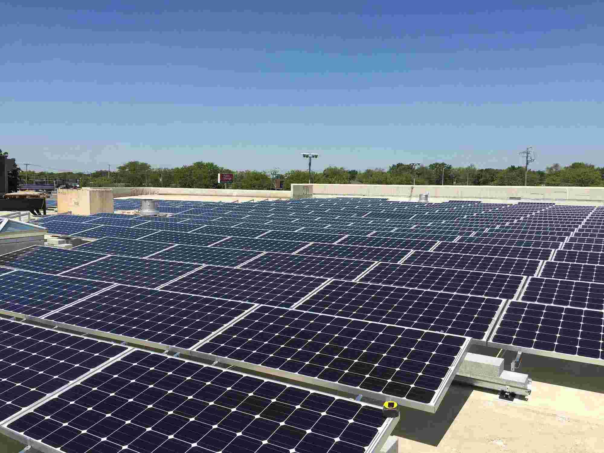 500KW Ballast Triangle Flat Roof Solar Mounting System in Malaysia
