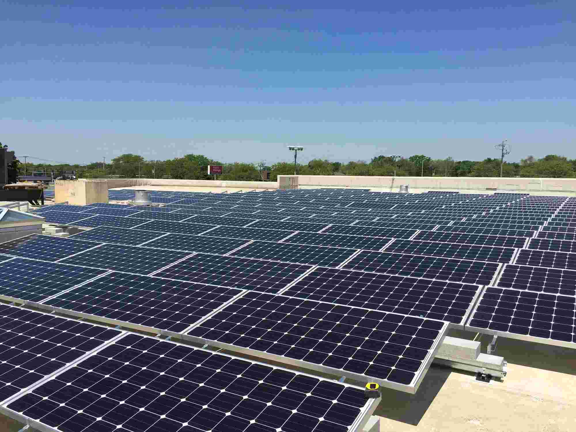 500KW Ballast Triangle Flat Roof Solar Mounting System in Malaysia.jpg