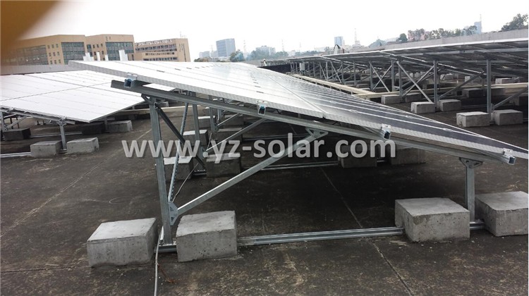 120KW Vietnam Galvanized Steel Flat Roof Solar Mounting System