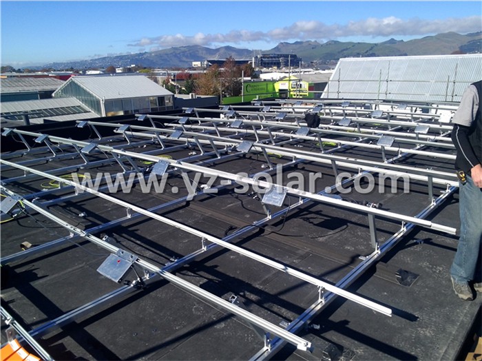 250KW Traingle Flat Roof Solar Mounting System